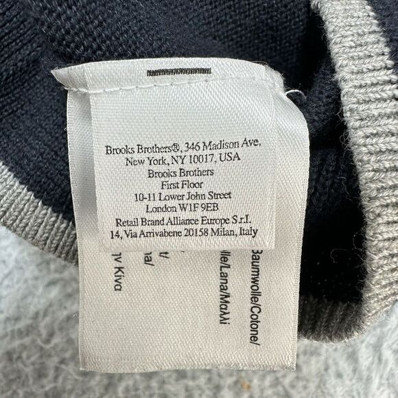 Brooks Brothers Sweater Mens Medium Argyle Lightweight Pullover Prep Cotton Wool - Picture 8 of 8